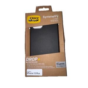 Otterbox iPhone 15 Plus Symmetry Series Case MagSafe Dark Echo Black New